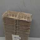 Juvale Pulp Fiber Berry Baskets - 4 x 4 x 1.81 in Brown Molded Pulp - Ventilated Design for Farmers Market Produce - Cardboard Fruit Containers & 60 Mini Berry Cartons