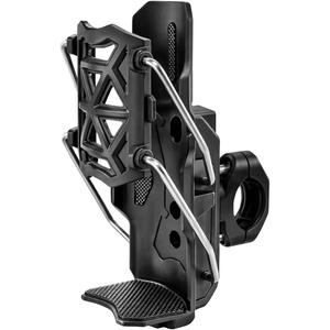 2 x Adjustable Bike & Motorcycle Drink Holder Rotating Handlebar Cup Mount for Bicycle, Scooter, ATV & Marine Use, Secure Grip Design (Black A)