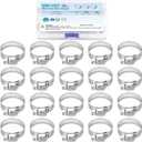2 x TICONN 20PCS Hose Clamp Set - 5/8''1'' 304 Stainless Steel Worm Gear Hose Clamps for Pipe, Intercooler, Plumbing, Tube and Fuel Line