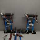 Drywall Stilts 18-30 inch Adjustable Height Aluminum Painting Tool Stilt with Knee Pads Protection Ideal for Painting, Finishing, and Cleaning  Blue