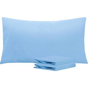 NTBAY King Pillowcase Set - 2 Pack Brushed Microfiber 20x40 Pillowcases - Soft, Wrinkle-Free, Fade-Resistant, Stain-Resistant, Sky Blue Pillowcases with Envelope Closure - 20x40 Inches, Sky Blue