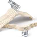 Sishynio Premium Velvet Shirt Hangers 30 Pack, Non-Slip 360° Swivel Hook Slim Flocked Coat Hanger, Space Saving Felt Hanger for for Tank Top, Blouses, Strappy Dresses