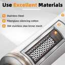 A-KARCK 2.25" Inlet Exhaust Resonator, 2.25" Inlet 2.25" Outlet 20" Overall Length Resonator Stainless Steel