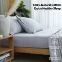 2-Pack Pure Cotton Twin XL Fitted Sheet for Adjustable Bed Split King, 600 TC 16" Deep Pocket Egyptian Cotton Fitted Sheet (2pcs, Twin XL, Gray)