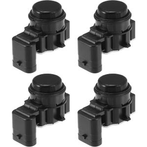 4 Pcs PDC Reverse Parking Assist Sensor Compatible for Dodge Durango 2018-2023 for Jeep Cherokee 2014-2018, Durable ABS Plastic Black Front Rear Bumper Parking Assist Sensor