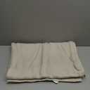 Bedsure GentleSoft 100% Cotton Large Throw Blanket for Couch 50x70 inches - Breathable and Lightweight, Soft Cozy Herringbone Woven Cotton Throw for Summer, Linen Beige Office Chair Blanket