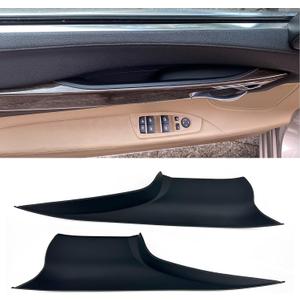 Car Door Handle Cover Fit For BMW 7 Series F01 F02 730Ld 740i 740Li 750i 750Li 760Li 2009-2015 Front Row Left and Right Interior Door Pull Handles Protective Decorate Covers (F01 F02 Front Row Black)