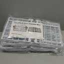 MSERCUOR Freezer Organizer Bins, 4 Pack Stackable Deep Chest Freezer Organizer Bins, Foldable Baskets with Handles, White Storage Container Baskets for 5/ 7 Cu.FT Sort Frezen Meats