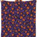 Funny Blanket Cat Pumpkin Throws for Kids Adults Pumpkin Cat Home Decor Gifts Flannel Blanket 40"x50" (Purple-hl1)