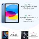 Akkerds Compatible with iPad (A16) 11th Generation Case 11 Inch 2025, for iPad 10th Generation Case 10.9 Inch 2022 with Pencil Holder, Slim Trifold Stand Protective Cover with Soft TPU Back, Dark Grey
