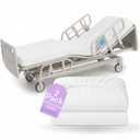 BLISSFORD - 2 Pack Fitted Hospital Bed Sheets with Elastic All Around for a Cotton Rich Soft Knitted Jersey Sheet, 36 x 84 x 12, 2 Per Pack