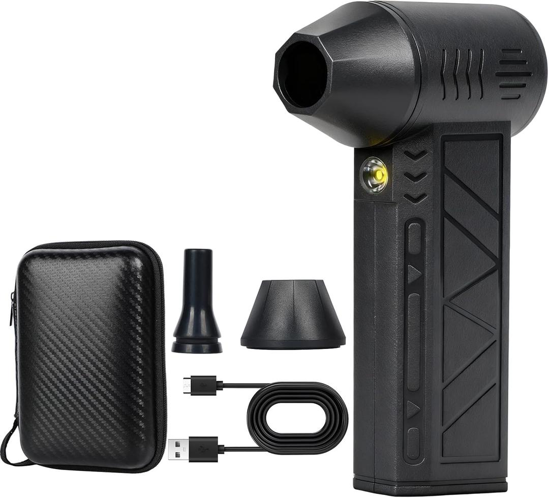 Snow Whiz Turbo Blower, 2026 Upgrade Snowwhiz Turbo Blower with Led,Mini Turbos Snow Blowers, 3 Gear Adjustable Super Power Turbo Breeze Electric Blow for Car for Car,Home,Keyboard,Computer