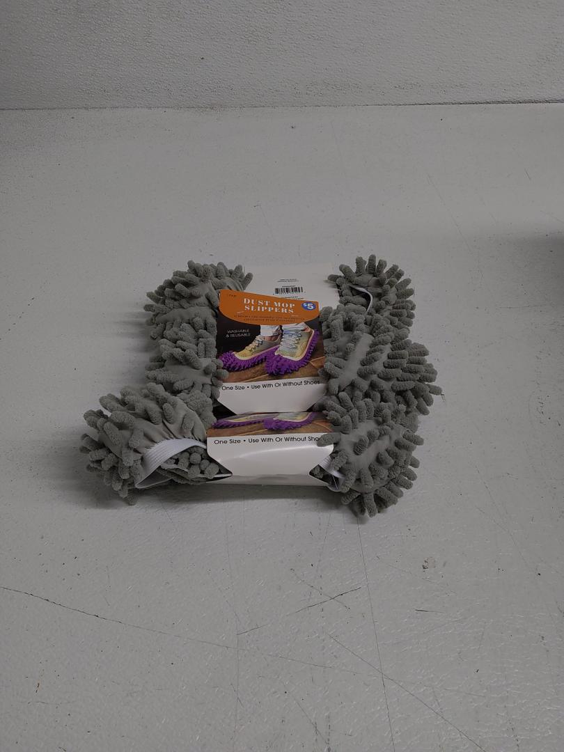 Dust Mop Slippers  Gray One Size 3 Pack