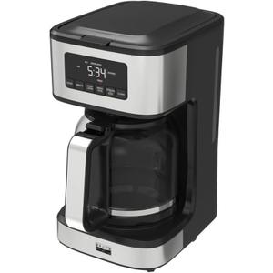 Bella Pro Series - 12-Cup Programmable Coffee Maker - Stainless Steel