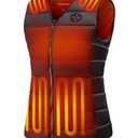 TODWARM Women's Heated Vest, V-neck Sleeveless Electric Warming Coat Rechargeable Winter Outerwear for Hiking Outdoor Work，S