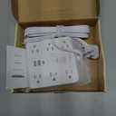 TESSAN 10Ft White Extension Cord with Multiple Outlets, Surge Protector Power Strip with 6 Outlets and 3 USB Ports (1 USB C), 1700 Joules Protection, Flat Plug, Outlet Extender for Home, Office, Dorm