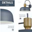 Darkaway Modern Barn Light Fixtures Wall Lamps Sconces with Hammered Metal Shade, Blue Lighting for Outdoor Indoor Patio Porch Lights, 2 Pack