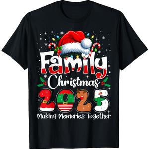 Family Christmas 2025 Matching Outfit Xmas Squad Santa T-Shirt, Size L