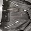 AllSaints Men's Cora Leather Jacket (Medium, Jet Black)