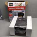 George Foreman 4-Serving Removable Plate Electric Grill and Panini Press, George Tough Non-Stick Coating, Drip Tray Catches Grease, Black