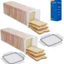 Tiawudi 2 Pack Bread Box, Plastic Bread Container, Bread Storage for Kitchen Counter, Bread Keeper with Airtight Lid, Tall Bread Saver, Sandwich Bread Holder, 5.6 Qt / 5.3L Each