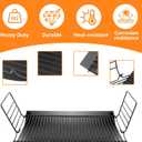 27 Ash Pan for Chargriller 1224, 1324, 2121, 2222, 2727, 2828, 2929, Charbroil 17302056 Charcoal Grills Charcoal Tray Replacement for with 2Pcs Fire Grate Hanger