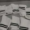 Jspupifip 8 Pair Striped Athletic Crew Socks,Moisture-Wicking Running Socks for Men&Women,Breathable Casual Gym Socks (One Size, 6-color Stripes)