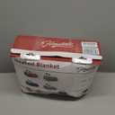 Homemate Electric Heated Blanket Queen Size - 84"x90" Heating Blanket Queen Size Dual Control 1/2/4/6/8 Hours Auto-Off 10 Heat Level Over-Heat Protection Soft Flannel Sherpa ETL Certification (Light Grey (Striped))