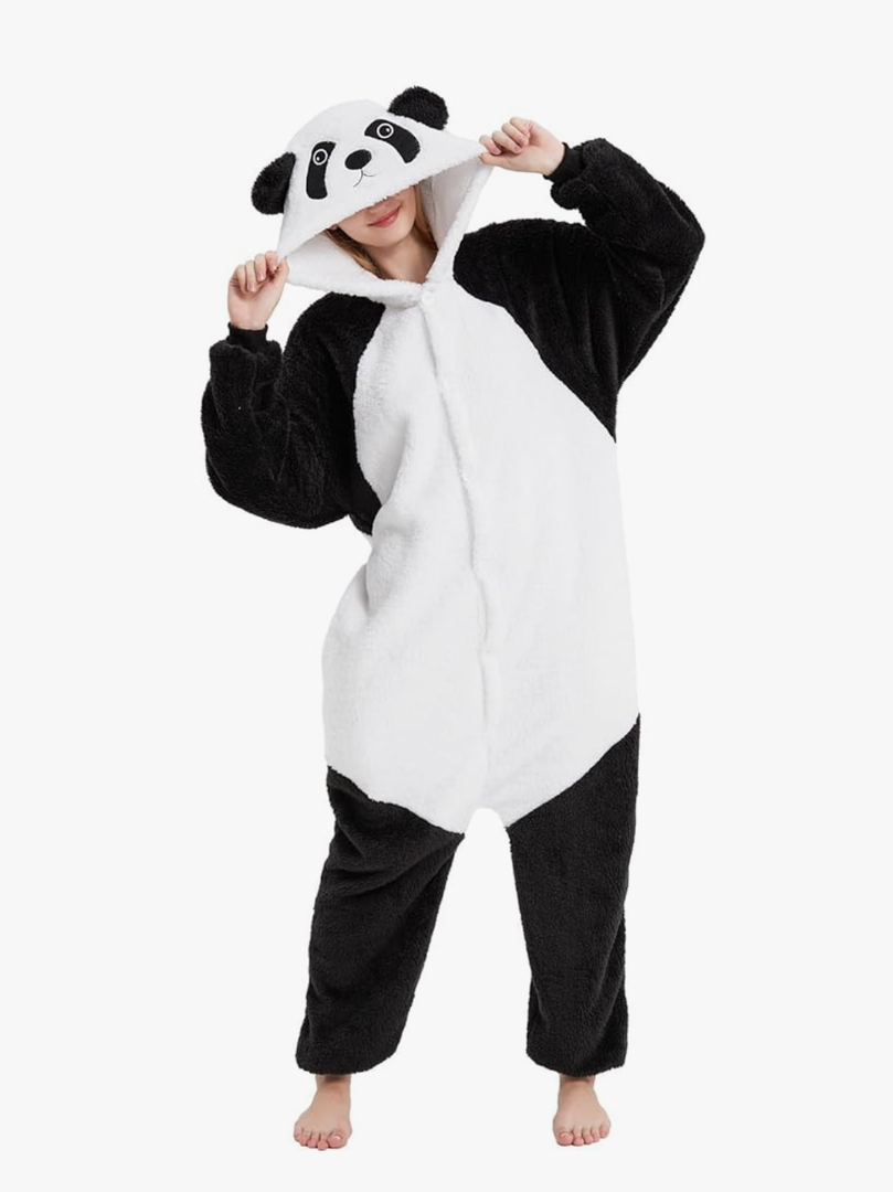 LATH.PIN Animal Onesie Pajamas for Adults Unisex One Piece Halloween Cosplay Costume Sleepwear for Women and Men, Size XL