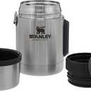 STANLEY Classic Food Jar and Spork 18 oz | Vacuum Insulated Food Container | Wide Mouth Screw On Lid | Packable for Travel | Stainless Steel with Leakproof Lid | BPA-Free | Stainless Steel