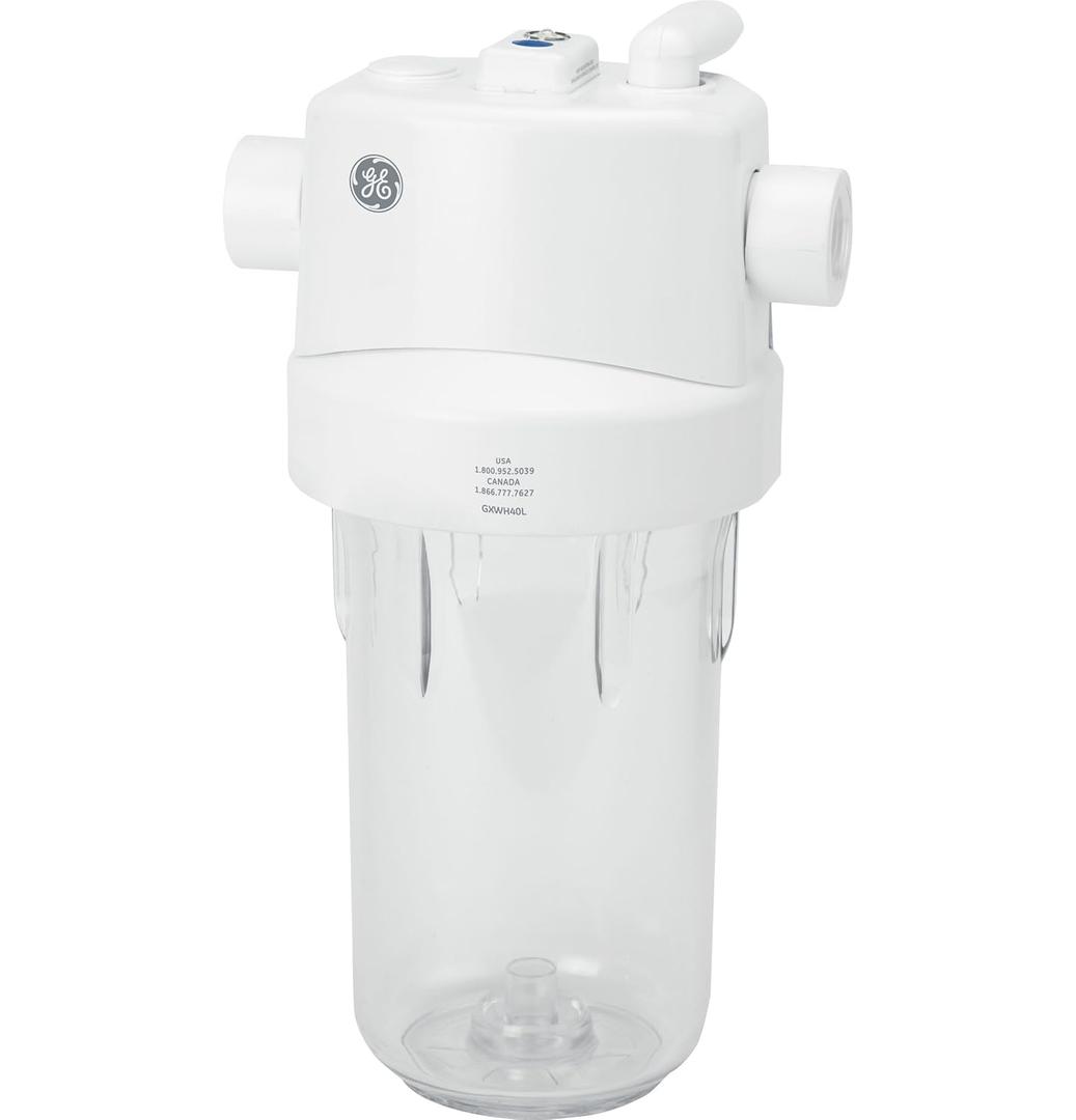 GE Whole House Water Filtration System, Reduces Sediment, Rust & More, Install Kit & Accessories Included, Filter Not Included, Replace Filters (FXHTC, FXHSC) Every 3 Months, GXWH40L