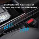 2025 Upgrade Short Car Seat Gap Filler, Seat Gap Organizer with Phone Holder, Car Seat Accessories, Car Organizer Fit Sedan SUV Truck-2PCS Black