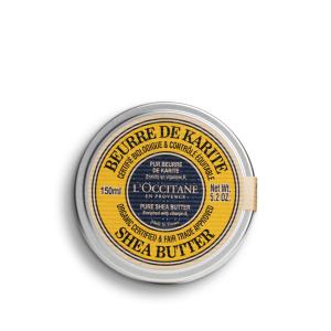 LOccitane Organic Certified Pure Shea Butter, Multi-Use Moisturizing Balm with Vitamin E for Dry Skin, Hair, & Lips, Protective & Softening Skincare (5.2 Ounce)