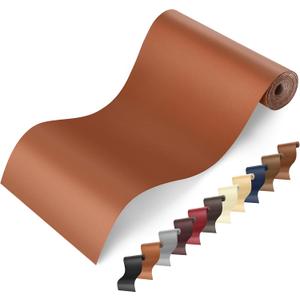 YAFLC Self Adhesive Leather Repair Tape Kit, 4"x 63" Leather Repair Patch for Furniture, Leather Repair Patch for Car seat, Sofas, Couch, Boat Seat Light Brown