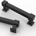 Asidrama 10 Pack 4 Inch(102mm) Matte Black Cabinet Pulls Cabinet Handles Cupboard Handles Kitchen Cabinet Hardware for Cupboard Drawer Handles Dresser Pulls (4" Hole Center)