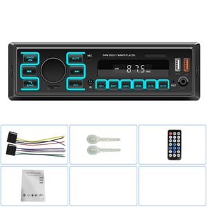 Bluetooth Single Din Car Stereo Audio with Voice Assistant APP Locate & Find Car Function Support FM Radio/ MP3/ SD/ AUX/ USB/ EQ/ Quick Charge