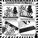 6 Pcs Winter Wooden Table Decor Snowflake Snowman Wooden Centerpieces Wonderland Decor for Winter It's Snow Theme Xmas Birthday Baby Is Cold Outside Party Supplies(Black White)