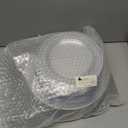 96 Pieces Clear Silver Plastic Plates, Clear Disposable Plates with Silver Rim Heavy Duty Fancy Wedding Party Plate Include 48 Dinner Plate 10.25" and 48 Dessert Appetizer Plate 7.5"