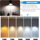 100 Watt LED Bulb, 12 Pack 9W LED Edison Light Bulbs 100 Watts Incandescent Bulbs Equivalent, 4000K Cool White with E26 Standard Base, 120V Input, 1250LM High Brightness, CRI 90, Not Dimmable