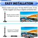 TV Antenna for Smart TV Indoor, 2024 Newest Antenna with Strong Magnetic Base, 360&Long Range Reception TV Antenna for Local Channels, Easy Setup Antenna for TV Without Cable (Black+Red)