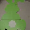 CMUSKO Easter Outdoor Decorations - Large Easter Bunny Yard Signs with Stakes - Green - 31.5 X 11.8 inches