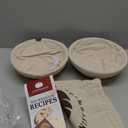 Superbaking 2 pcs Banneton Bread Proofing Basket, 9" Splinter-Free Round Rattan Bread Basket with Liners, Sourdough Starter Kit, Sourdough Bread Baking Supplies & Sourdough Kit, Bread Making Tools