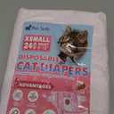 Pet Soft Disposable Cat Diapers - Diaper for Female & Male Cats, Puppy Doggie Diapers for Female Dogs with Adjustable Foam Tail Hole, X-Small (24Pcs, PK Flowers)