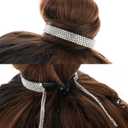Dilunave 4 Pack Rhinestone Hair Accessories Hair Clips Holder Birds Nest Clip Glitter Bun Cover Claw Clips for Buns Ponytail Holder Accessories Gift for Women Girls