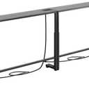 Kitstorack 2-Pack Dark Gray Long Sofa Table Behind Couch, Adjustable Height (25"-33") & 2 Power Outlets, Narrow Console Table, 5.9" D x 78.8" Total Long, Thin, Split Design for Separate Use