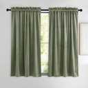 NICETOWN Sage Green Velvet Curtains 54 inches Long 2 Panels for Small Window, Elegant and Sleek Velvet Drapes for Cinema, Hall, Theatre (42-inch Wide)