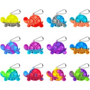 12PCS Pop Fidget Toys Bulk Its Party Favors for Kids Mini Pop Keychain It Fidgets for Classroom Prizes Goodie Bag Stuffers