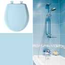 Bemis Classic Colors Slow Close Toilet Seat, Easy Clean Hinges and Durable Plastic Seat, Made in USA, Elongated, Dresden Blue