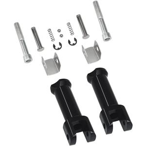 Left and Right Passenger footpeg supports for Harley Softail Models 2018-2025 Deluxe Fat Boy Heritage Sport Glide Softail Slim Street Bob Breakout Low Rider models,Gloss Black