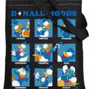 WZMPA Funny Duck Tote Bag Duck Lover Gift Cartoon Moods Reusable Grocery Bag Movie Merchandise